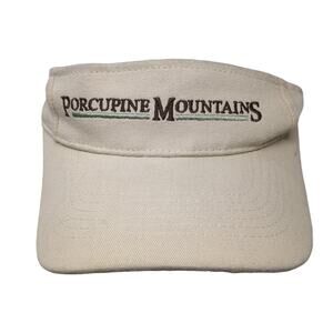 Porcupine Mountains Strapback Sun Visor Cap Beige One Size Adjustable Jhats